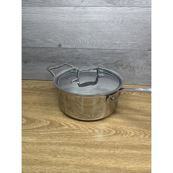 All-Clad D5 Polished 18/10 SS 5-Ply Bonded 3-qt sauce Pan with Lid - Picture 2 of 12